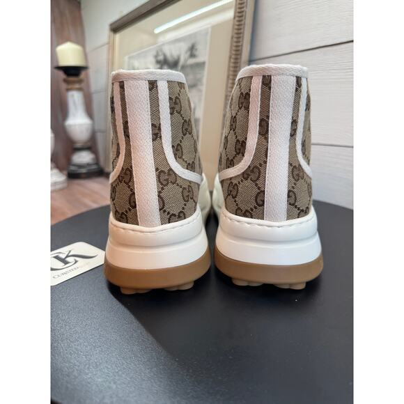 Gucci 1977 GG Supreme High Top Sneakers Size 40.5 – NIB - Picture 2 of 6